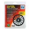 Ornamente prezoane silicon 20buc - Hex 17mm - Negru