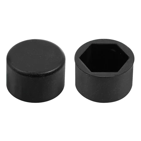 Ornamente prezoane silicon 20buc - Hex 17mm - Negru
