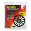 Ornamente prezoane silicon 20buc - Hex 21mm - Negru