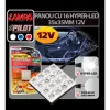 Panou cu 16 Hyper-Led 35x35mm - 12V - Rosu