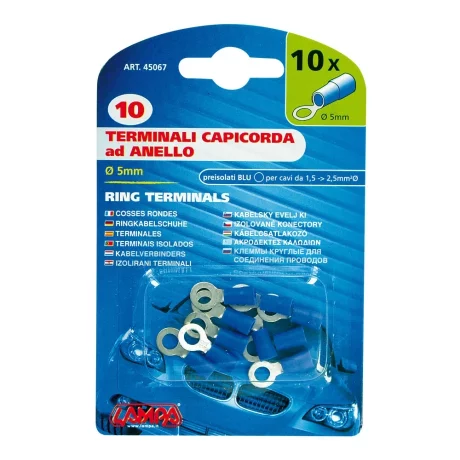 Papuci electrici 10buc tip inel - O 5mm - Albastru