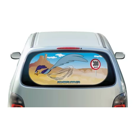 Parasolar spate cu ventuze Looney Tunes 1buc - Road Runner