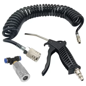 Pistol aer curatat praful cu furtun spiralat O8mm, Negru