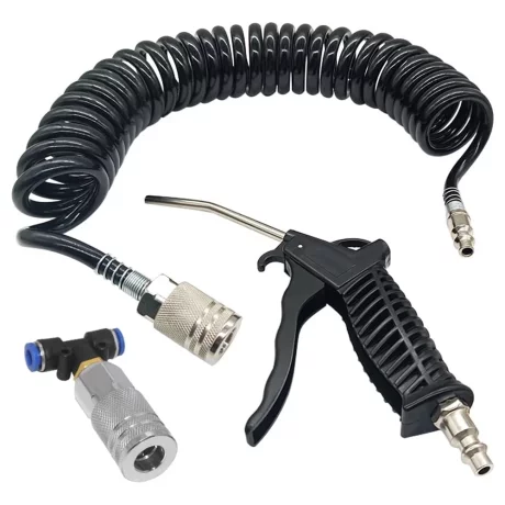Pistol aer curatat praful cu furtun spiralat O8mm, Negru