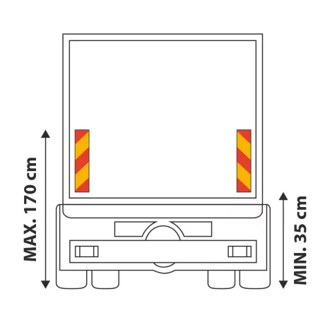 Placi identificare vehicule grele-lungi (dungi) 2buc Lampa