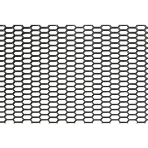 Plasa grila spoiler plastic Negru - Hexagon mic 8x18mm - 120x40cm