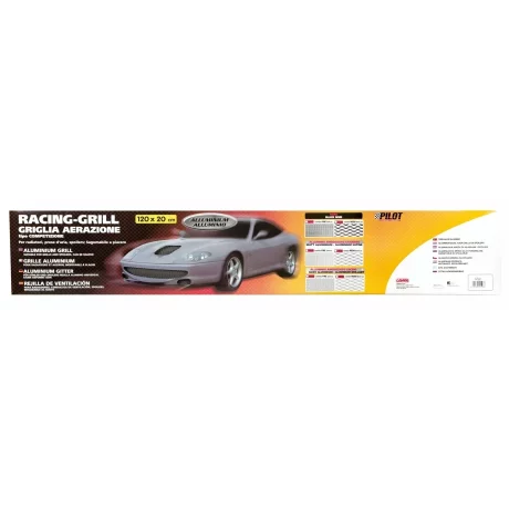 Plasa grila spoiler Racing Argintiu - Medium 6x12mm - 120x20cm