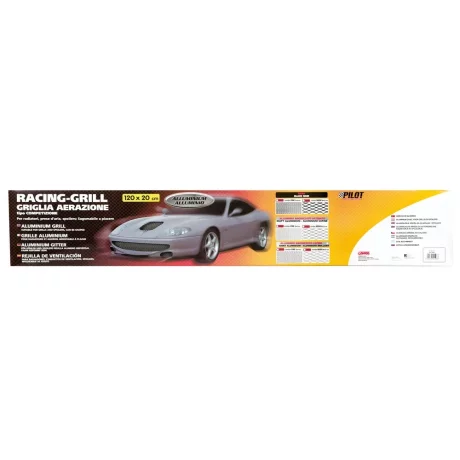 Plasa grila spoiler Racing - Medium 6x12mm - 120x20cm - Negru anodizat