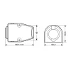 Priza auto cu montare pe suprafata si soclu rezistent la apa Ext-3 - 12/24V