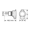 Priza auto incorporabila DIN - 12/24V 16A - Lampa