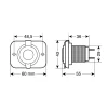 Priza auto incorporabila USB, 12/24V 2100mA, Ext-7 Lampa