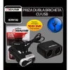 Priza dubla bricheta cu USB 12/24V 4Cars
