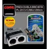 Priza dubla bricheta PL-2A cu calblu 200cm 12V