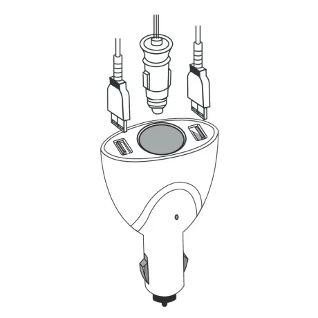 Priza tripla bricheta Duo-3 12V + USB