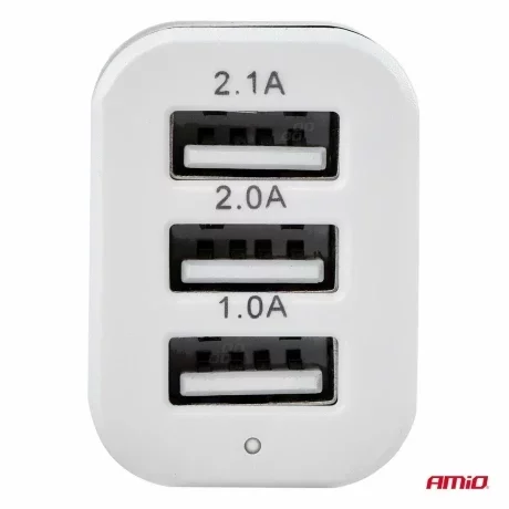 Priza tripla USB alb PCH-03