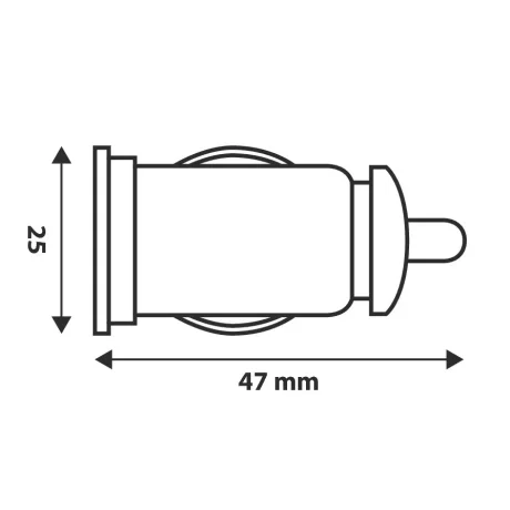 Priza USB la bricheta 12/24V - 1000 mA