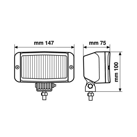 Proiector auto Prox alb 12V 1buc - Profunzime