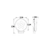 Proiector cu LED din metal rotund 18W 10/30V Kamar