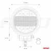 Proiector cu LED din metal rotund Combo Angel Eyes cu 2 functii, 9/36V, Amio