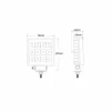 Proiector din metal patrat 12LED 12/24V, cu intrerupator pe verso, Kamar