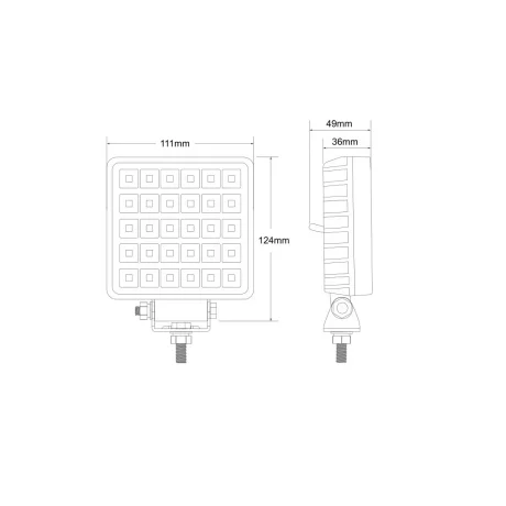 Proiector din metal patrat 30LED 12/24V Kamar