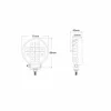 Proiector din metal rotund 12LED 12/24V, cu intrerupator pe verso, Kamar