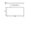 Reflectorizant catadioptru 96x46mm cu adeziv 1buc - Alb