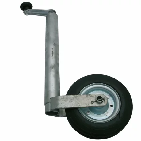 Roata de sprijin remorca cu tija O48mm si roata din cauciuc plin Carpoint