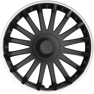Set capace roti auto Cridem Crystal SO 4buc - Negru/Argintiu - 15&#039;&#039;