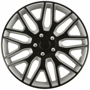 Set capace roti auto Cridem Dakar NC 4buc - Negru/Argintiu - 17&quot;
