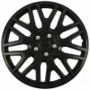 Set capace roti auto Cridem Dakar NC 4buc - Negru/Crom - 16&#039;&#039;
