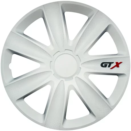 Set capace roti auto Cridem GTX Carbon 4buc - Alb - 15&#039;&#039;