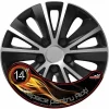 Set capace roti auto Cridem Rapide SB 4buc - Argintiu/Negru - 14&#039;&#039;