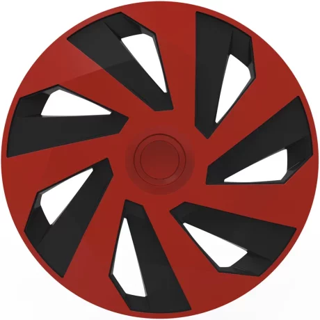 Set capace roti auto Cridem Vector 4buc - Rosu/Negru - 14&#039;&#039;