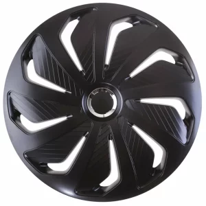 Set capace roti auto Cridem Wind RC 4buc - Negru/Crom - 16&#039;&#039;