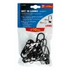 Set carlige si cleme fixare metal 10buc pt cordon cauciucat O10mm