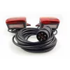 Set lampi stop cu magnet si cablu 7,5m 12V cu catadioptri triunghiulari, 2buc Amio