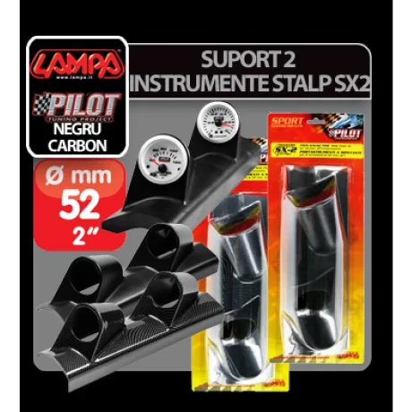 Suport 2 instrumente stalp SX2 (52mm) - Negru - Dreapta