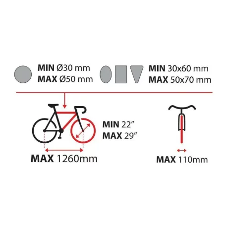 Suport biciclete pliabil cu fixare pe carligul de remorcare Asura 2, pentru 2 biciclete