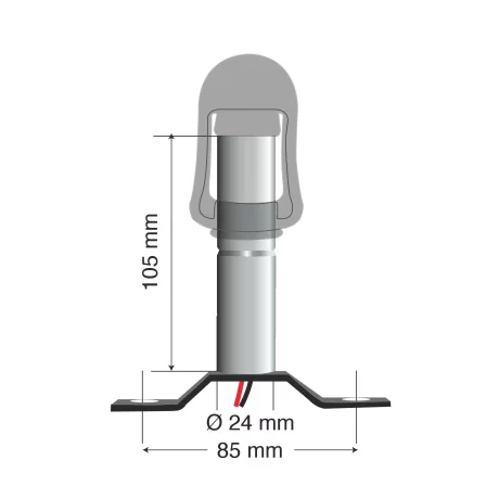 Suport pentru girofar cu priza DIN 12/24V - Fix-3