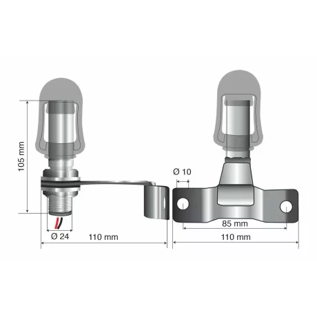 Suport pentru girofar cu priza DIN 12/24V - Fix-5