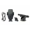 Suport telefon mobil cu ventuza, brat reglabil, incarcare Wireless Qi inductiva, pentru iPhone si Samsung