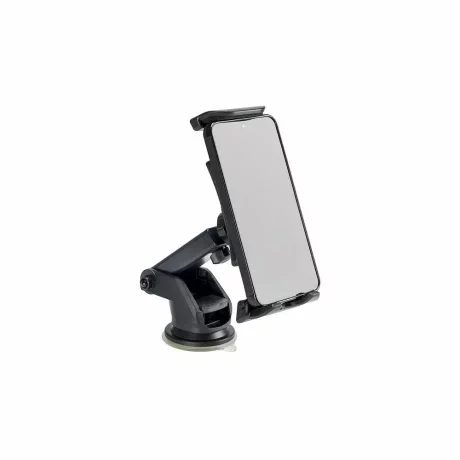Suport telefon mobil cu ventuza, deschidere 100-200mm, cu ajustare in 6 puncte, Negru