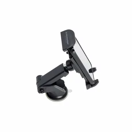 Suport telefon mobil cu ventuza, deschidere 100-200mm, cu ajustare in 6 puncte, Negru
