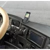 Suport telefon mobil magnetic din piele naturala cu fixare pe bord