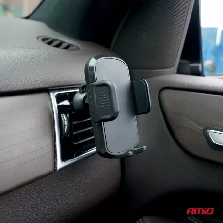 Suport telefon mobil rotativ 360°, 2 in 1, cu fixare pe bord sau la grila de ventilatie