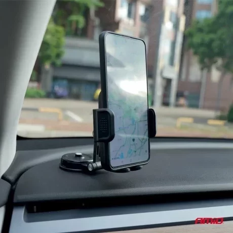 Suport telefon mobil rotativ 360°, 2 in 1, cu fixare pe bord sau la grila de ventilatie