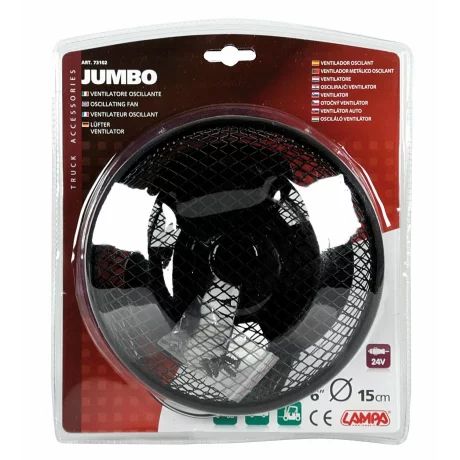 Ventilator oscilant Jumbo O 6” din metal 24V
