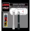 Vergea antena Alu-Tech Micro 1 - O 5mm - Negru