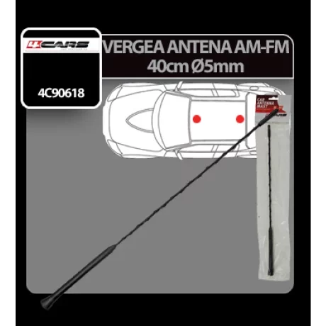 Vergea antena (AM/FM) 4Cars - 40cm - O 5mm